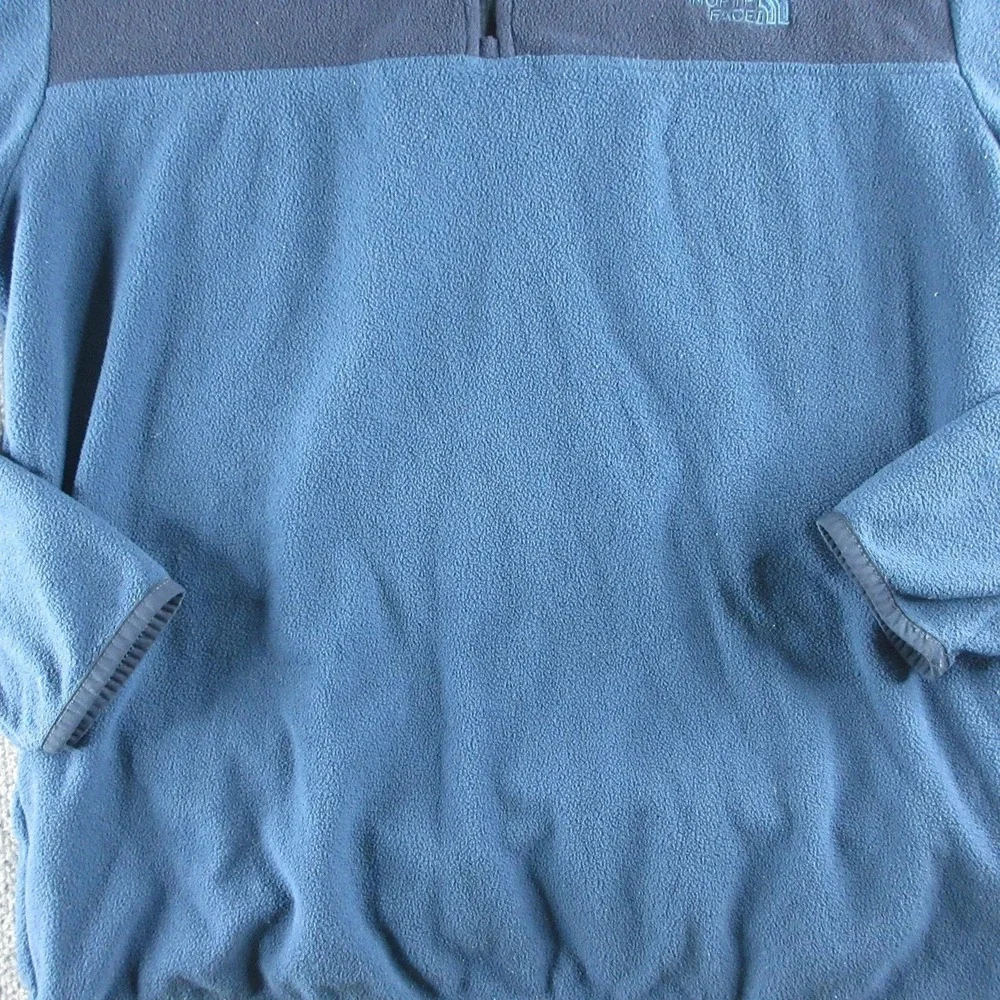 The‎ North Face Jacket Mens Large Blue Fleece 1/4 Zip Colorblock Pullover Hiking